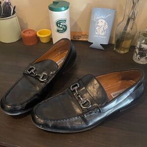 Steve Madden Men's Black Leather Loafers - Sz 9